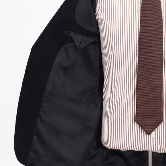 H&M 40R Black HB 2-Button Sport Coat Blazer Jacket B827 - Picture 9 of 11